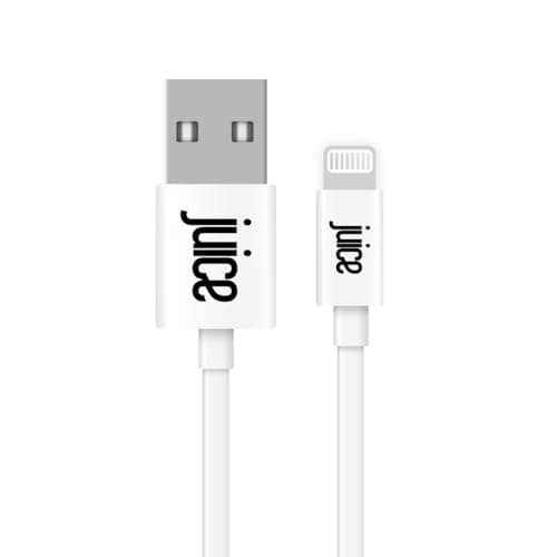 Image of Juice Apple iPhone Lightning 3m Charger and Sync Cable for Apple iPhone 13, 13 Pro, 12, 12 Mini, SE, 11, XS, XR, X, 8, 7, 6, 5, iPad, Pro, Air, Mini, Airpods Pro - White