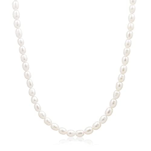 Image of COAI Women's Freshwater Pearl Necklace Beaded Necklace for Women Men 50cm