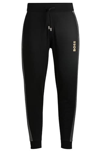 Image of BOSS Mens Tracksuit Pants 10166548 26 Black/Gold S