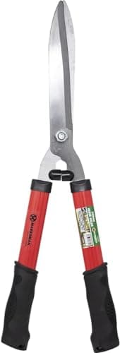 Image of 20" Carbon Steel Hedge Shears - Razor Sharp, Rust Resistant Blades - Lightweight Garden Trimmer for Grass, Shrubs, Bushes - Anti-Slip Handles for Easy Cutting