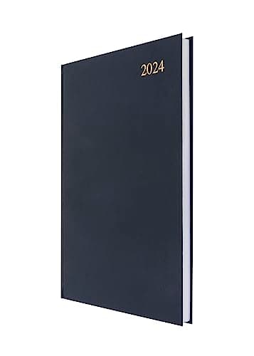 Image of Collins Debden Collins Essential A4 Diary 2024 Daily Planner - 2024 Page A Day Diary, Journal & 2024 Planner - Business, Office, Academic and Personal Use - A4 Size (Blue)
