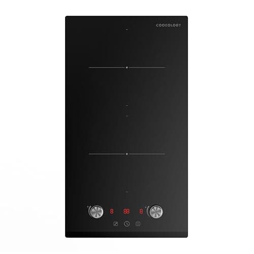 Image of Cookology CIHK300 30cm 2-Zone Built-In Induction Hob - Easy to Use Rotary Controls - 3500W - Two 18cm Zones, Energy-Efficient Technology & Automatic Power-Off