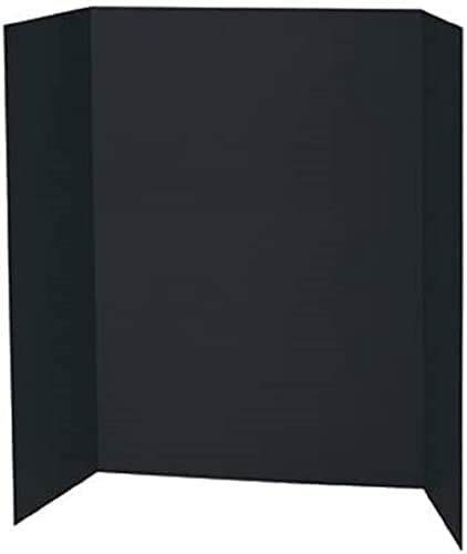 Image of PROTECTAFILE Black Tri-Fold Spotlight Foam Presentation Board 840 x 594mm (A1-A2) - Ideal for Showcasing Artwork and Projects - Lightweight Fold Presentation,Foldable Display for School Project