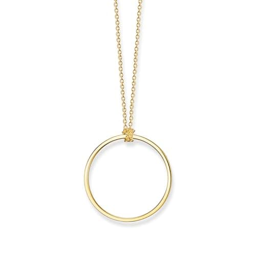 Image of Thomas Sabo charm necklace circle gold plated silver X0252-413-39-L70