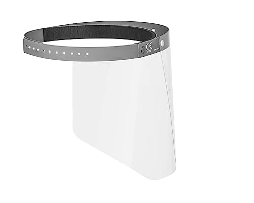 Image of Durable Face Visor for Protection Against Splashes and Droplets | CE-Compliant | With Adjustable Headband | Visor Can be Flipped-Up and Can be Disinfected | 1 Piece