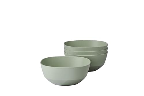 Image of Mepal - Serving bowl 4 pieces Silueta - Dishwasher & microwave resistant - Salad bowl - Tapas bowls - Tableware - 750 ml - Nordic sage