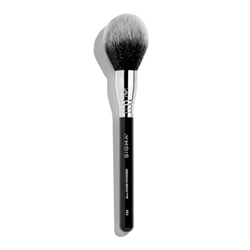 Image of Sigma Beauty F24 All-Over Powder Brush – Fluffy Brush to Apply Color to Cheeks, Blend, or Highlight – Vegan, Hypoallergenic, Synthetic Makeup Brush