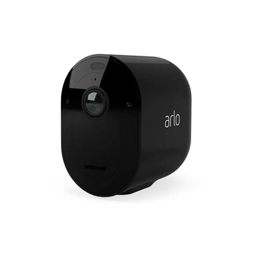 Image of Arlo Pro 4 Security Camera Outdoor, 2K HDR, Wireless CCTV, 6-Month Battery, Colour Night Vision, 2-Way Audio, Built-in Siren, No Hub Needed, Free Trial of Arlo Secure Plan, Black