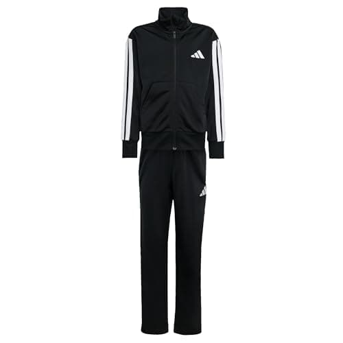Image of adidas Unisex Kids ESSENTIALS CLIMACOOL TRACKSUIT, black/white, 11-12 Years