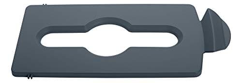 Image of Rubbermaid Commercial Products Slim Jim Recycling Station Gray Mixed Recycling Lid 2007899