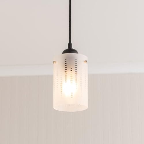 Image of ValueLights | Easy Fit Spotted Frosted Glass Ceiling Pendant Light Shade Bedroom Hallway Lampshade | Ceiling Lights, Home Décor & Improvement Essential | 100mm Shade Width