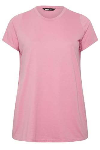 Image of Yours Curve Pink Short Sleeve Core T-Shirt - Women's - Plus Size Curve
