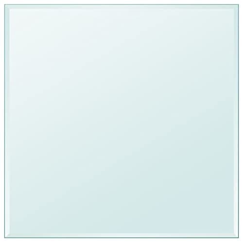 Image of Gecheer Table Top Desk Top Dining Tabletop, Replacement Tabletop Home Indoor Furniture Tempered Glass Square 700x700 mm Type2