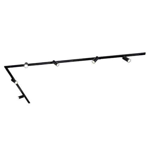 Image of Ledvion - Track Lighting, 3m, 1-Phase, Without GU10 Light Source, Black, 6 Spotlights, Ceiling Lights, gu10 led Bulbs, Kitchen Lights Ceiling, Extendable & Flexible