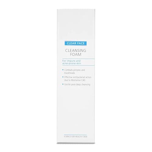 Image of Clear Face Cleansing Foam – 50ml | Anti-Pimple Face Wash | pH 5.5 | Deep Pore Cleanser with Montaline C40 | Dermatologically Tested