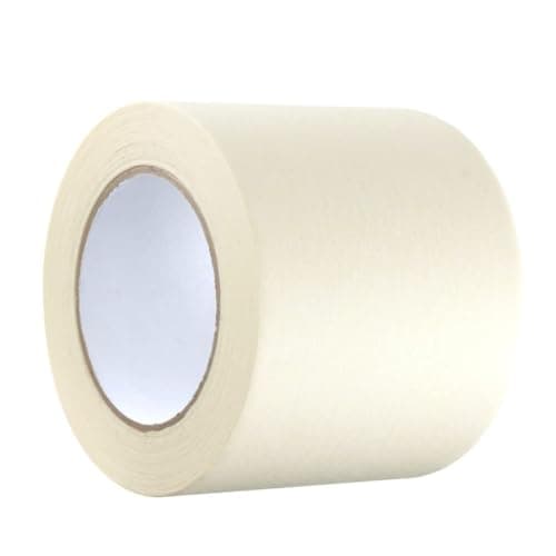Image of GTSE Masking Tape, 100mm (4”) x 50m, Wide Cream Painters Tape for Painting, Decorating and DIY, 1 Rolls
