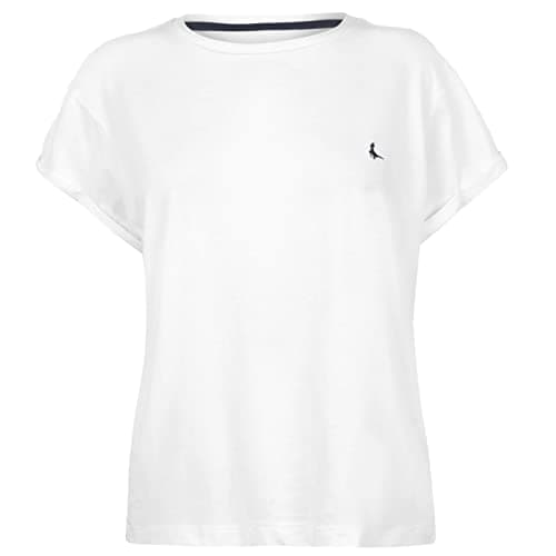 Image of Jack Wills Womens Endmoor Boyfriend T Shirt Regular Fit Tee White 16 (XL)