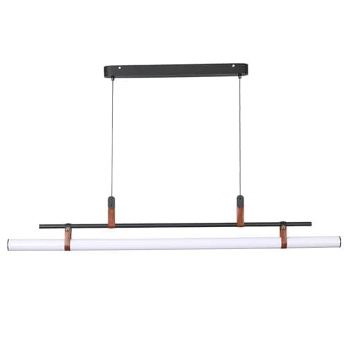 Image of Aioneer Minimalist 46W Hanging Ceiling Light Tube Suspended Lamps Led Strip Chandelier 45.27" Led Pendant Lamp Linear Kitchen Island Lighting Fixture For Dining Room Breakfast Ba