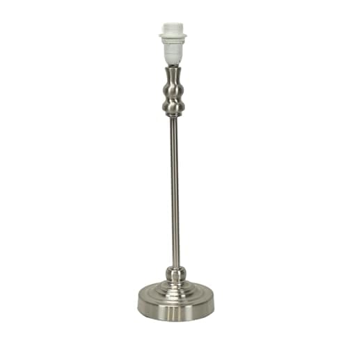 Image of ValueLights | Brushed Chrome Metal Candlestick Table Lamp Base Living Room Bedside Light | Table Lamps, Home Décor & Improvement Essential