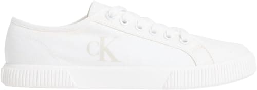 Image of Calvin Klein Women’s Essential Low Top Vulcanised Trainers, White (Triple Bright White), 7