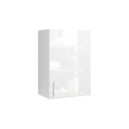 Image of JD Greta 500mm Kitchen Wall Cabinet with Door – Wall Unit – White Gloss – Modern Storage Cupboard