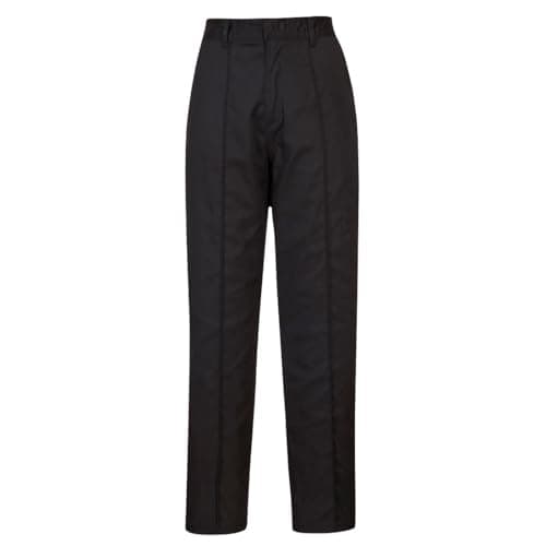 Image of Portwest LW97 Women’s Elasticated Tailored Fit Work Trousers with Pockets - Lightweight Safety Workwear, Black, 4XL