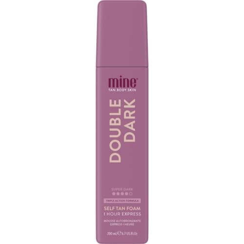 Image of MineTan Double Dark Self Tanning Mousse | Bronze Collection - 1 Hour Instant Express, Face & Body Fake Tanner, Triple Action Skin Hydrating Formula, Coconut Scented, 200 ml