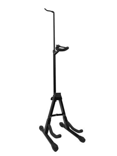 Image of Rayzm Violin Stand with Bow Holder, Adjustable Portable Folding Tripod Metal Stand for Violin/Ukulele/Mandolin, Easy Installation