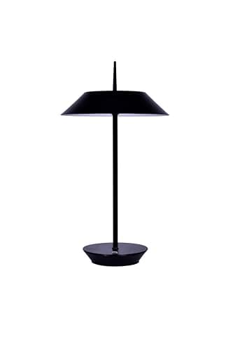 Image of TEKLED® Eclipse Table Lamp 3 Lighting Colors Brightness | Dimmable Decorative LED with Touch Control |1800 mAh, USB Rechargeable Desk Lamp| for Bedroom, Living Room, Cafe, Bar - Black