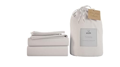Image of Panda London Bamboo Complete Bedding Set - Eco-Friendly, Hypoallergenic, Full Set for Comfort, UK Super King, Pure White