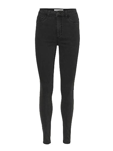 Image of Noisy may NMCALLIE Women's Skinny Fit Jeans, High Waist Denim Trousers, Stretch Basic Trousers
