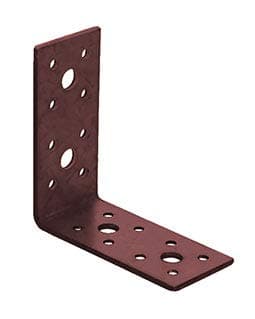 Image of BPC Fixings Dual Coated Angle Bracket 10-Piece Set, 90 mm Length x 90 mm Width x 40 mm Height