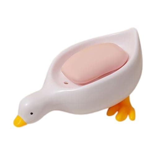 Image of Cute Duck Soap Dish, Self Draining Soap Holder for Shower Bathroom Bathtub Kitchen Sink Tray Holder,soap dishes for bathroom,draining soap dish,soap dish with drainage