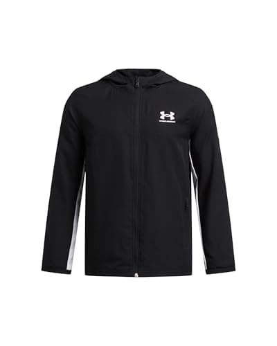 Image of Under Armour Boy's Ua B Rival WVN Jacket Shirt,Black,YXL