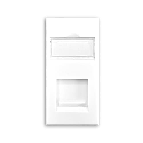 Image of Evoges CAT6A UTP RJ45 Ethernet Module – White 25x50mm Data Outlet, Unshielded, Toolless IDC Punch Down – Ideal for Structured Cabling, Wall Plates & Faceplates