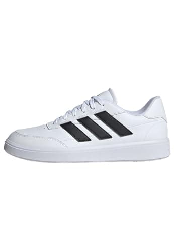 Image of adidas Men's Courtblock Shoes, Cloud White/Core Black/Cloud White, 9 UK