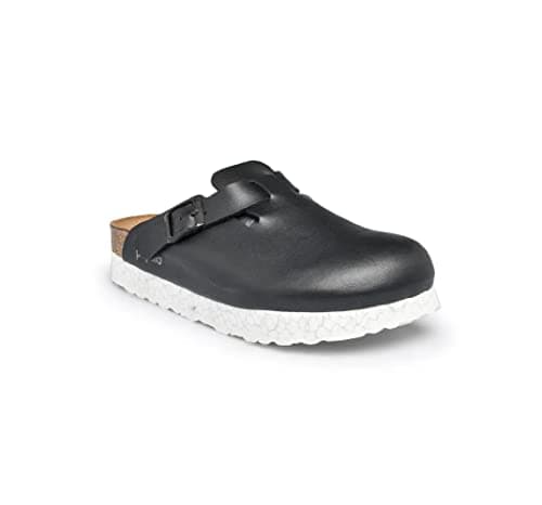 Image of Birkenstock Boston Clogs, Monochrome Marble Black, 4.5 UK 37 EU Narrow