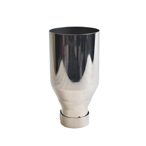 Image of Dual Exhaust Pipes 2.5"intake Exhaust Nozzle 4"exhaust Port 9"full-length Silver Stainless Steelright Angle Polished Tailpipe Automobile Tailpipe(IN63-OUT115MM)