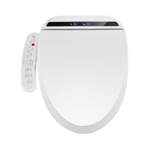 Image of ARTETHYS Electronic Smart Bidet Toilet Seat with Warm Air Drying, Heated Seat Bidet with Self-Cleaning Nozzle Adjustable Warm Water Power Saving, Elongated