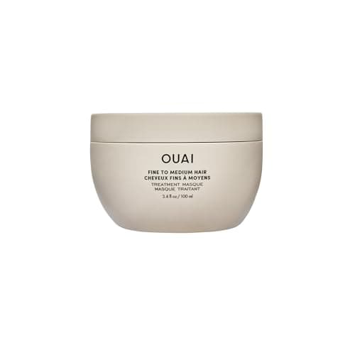 Image of OUAI Fine to Medium Hair Treatment Masque Travel Size - Hair Mask for Hair Repair, Hydration and Shine - With Shea Butter, Keratin and Panthenol - Paraben, Phthalate and Sulfate Free Hair Care - 100ml