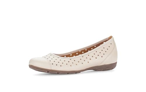 Image of Gabor Women's Classic Ballet Flats, Women's Ballet Flats, Cream 22, 5-5.5 UK