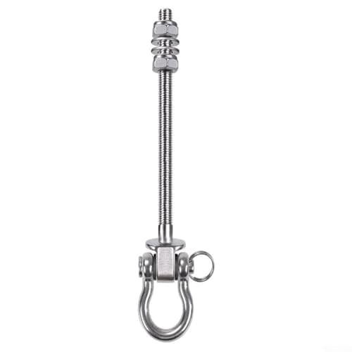 Image of Accarugty Stainless Steel Heavy Duty Swing Hook Bolt for Power Racks, Sandbags, Hanging Chairs, Yoga Hammocks & Gym Equipment Accessories(180MM)