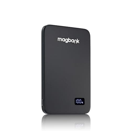 Image of Magbank 3-in-1 Wireless Compatible with Magsafe Powerbank, Jet Black, 5000mAh (Charges Apple Watch, Phone and Airpods