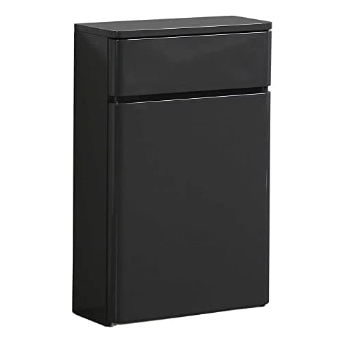 Image of Go Bathrooms Newbold 500mm Anthracite Grey WC Unit Bathroom Furniture Toilet Unit Back to Wall