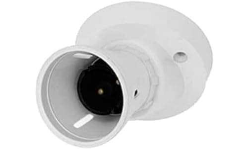 Image of Merriway BH05890 Angled Batten Lamp Holder, White