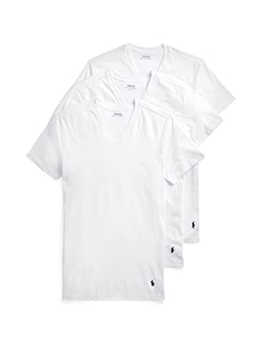 Image of POLO RALPH LAUREN Slim Fit Cotton T-Shirt 3-Pack, L, White