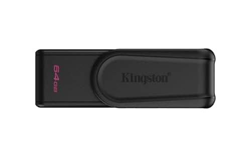 Image of Kingston DataTraveler Exodia S USB Flash Drive - 64GB - USB 3.2 Gen 1 - USB Type A - Black/Black - DTXS/64GB