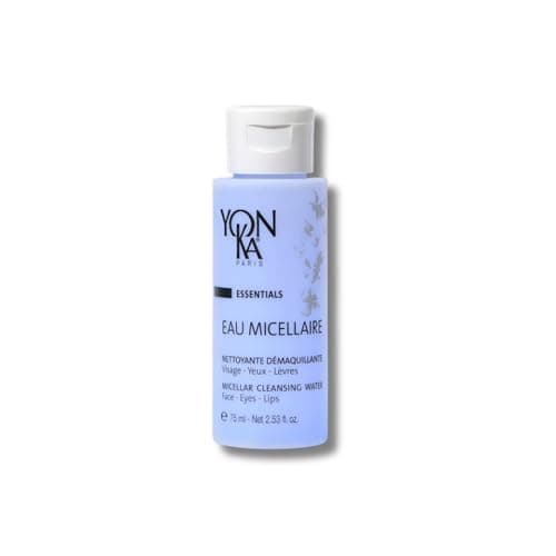 Image of Micellar Cleansing Water Yonka 75ml | 91% Natural Origin Hydrating Gentle Face Cleanser and Makeup Remover | All Skin Types, No Rinsing | Rose and Chamomile Essential Oils (Travel Size)
