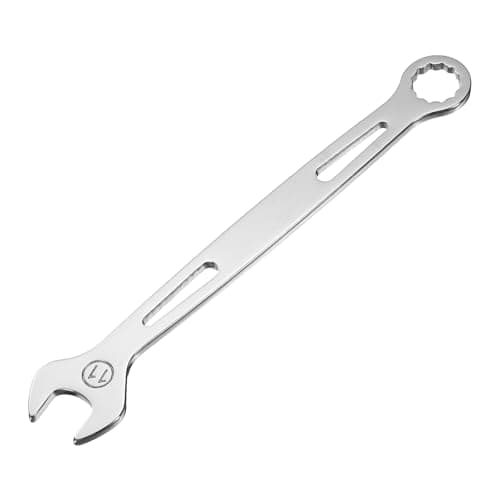 Image of sourcing map Combination Wrench 11mm Metric Super Thin 12-Point Box and Open End Chrome Vanadium Steel Double Ended Spanner Tool for Automotive Furniture Machinery DIY Repair, Silver