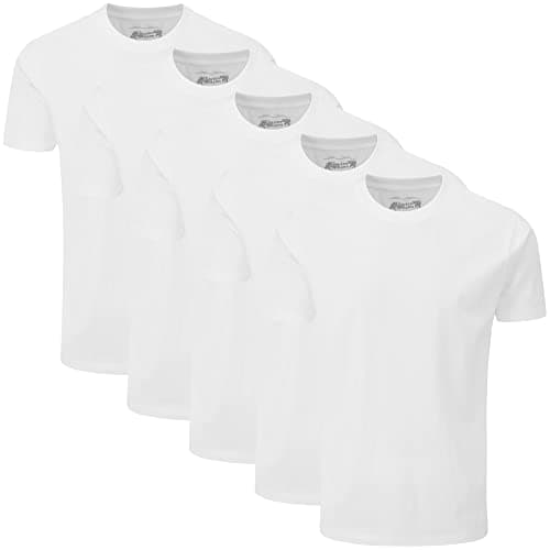 Image of Charles Wilson 5 Pack Plain Crew Neck T-Shirt (Large, Plain White)